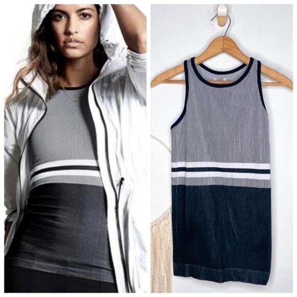 Athleta - Renew Stretchy Stripe Racerback Tank Top sz Small - Picture 4 of 10